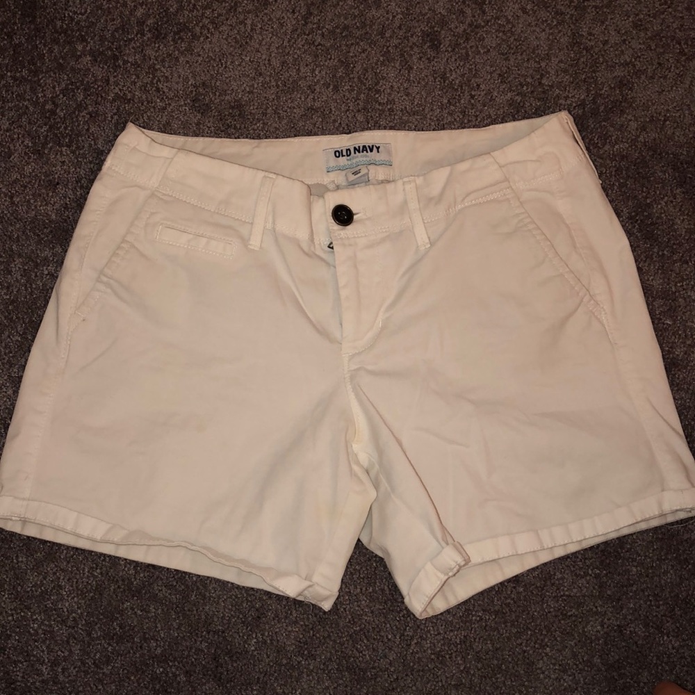 White cotton shorts